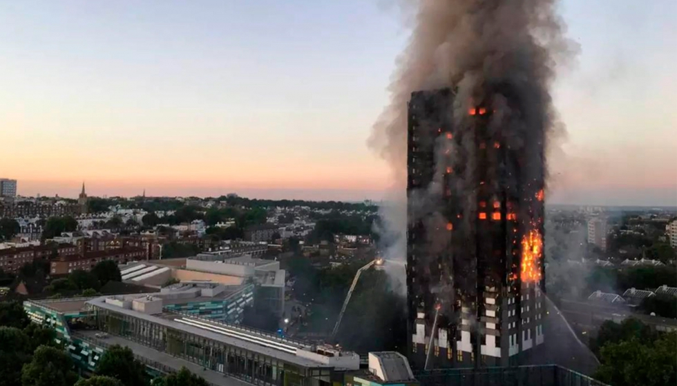 Incendio de la torre Grenfell, en Londres