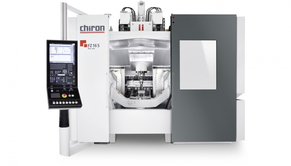 El centro de mecanizado Chiron serie FZ 16 FX tiene una amplia zona de trabajo y permite trabajar piezas de hasta 850 mm de dimetro...