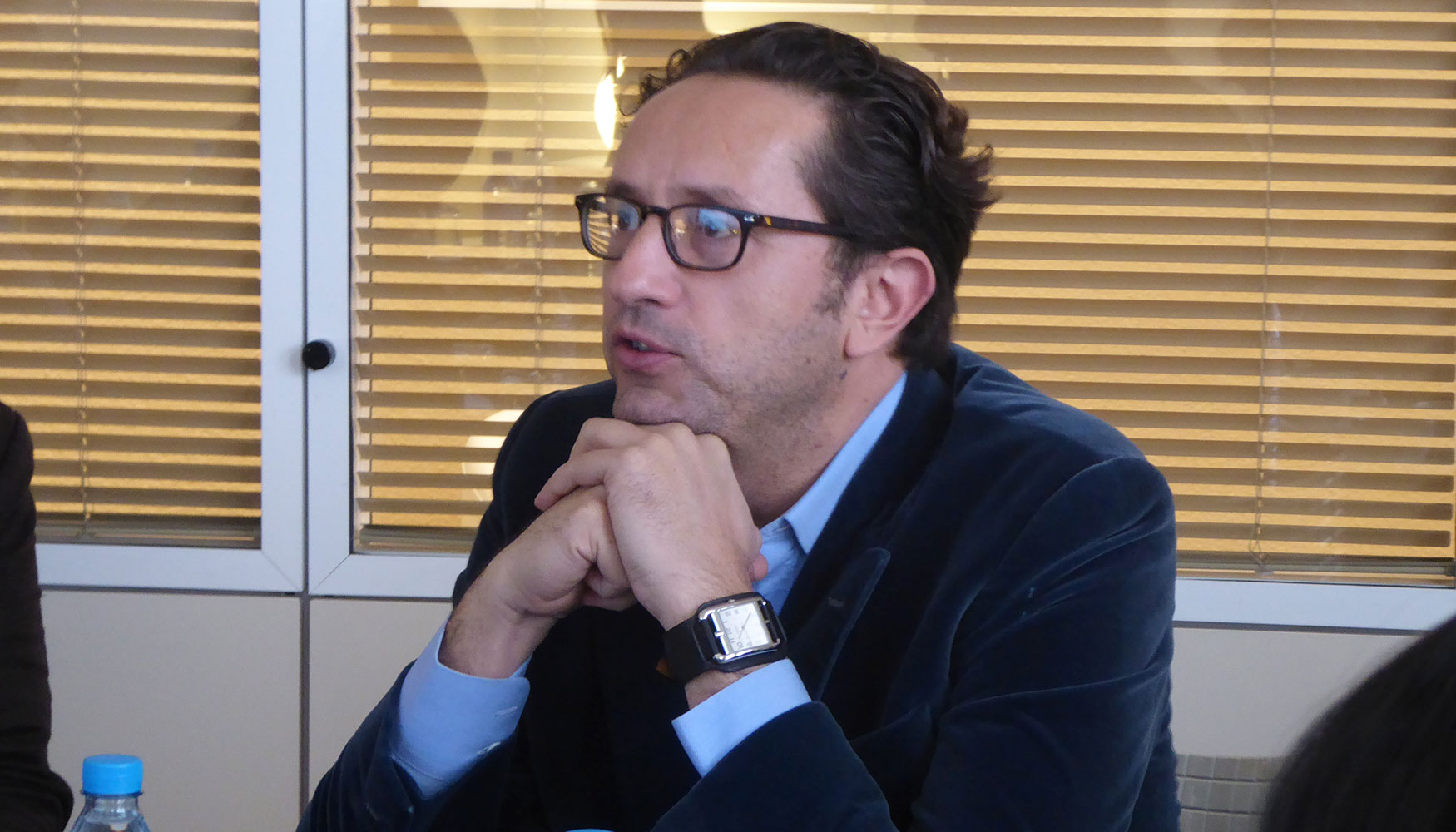 Guillaume Loizeaud, director del Mondial du Btiment, durante la presentacin de la feria celebrada en Madrid