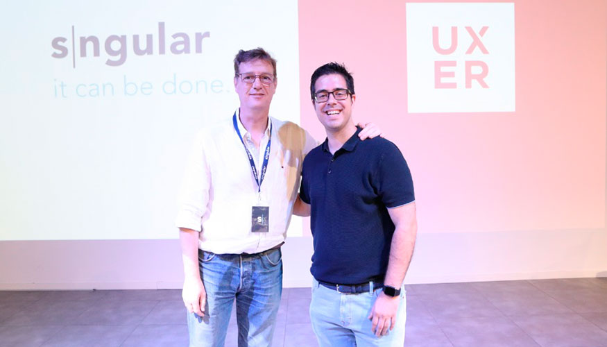 A la izquierda, Jos Luis Vallejo, presidente de Sngular, junto a Javier Larrea, fundador de Uxer School