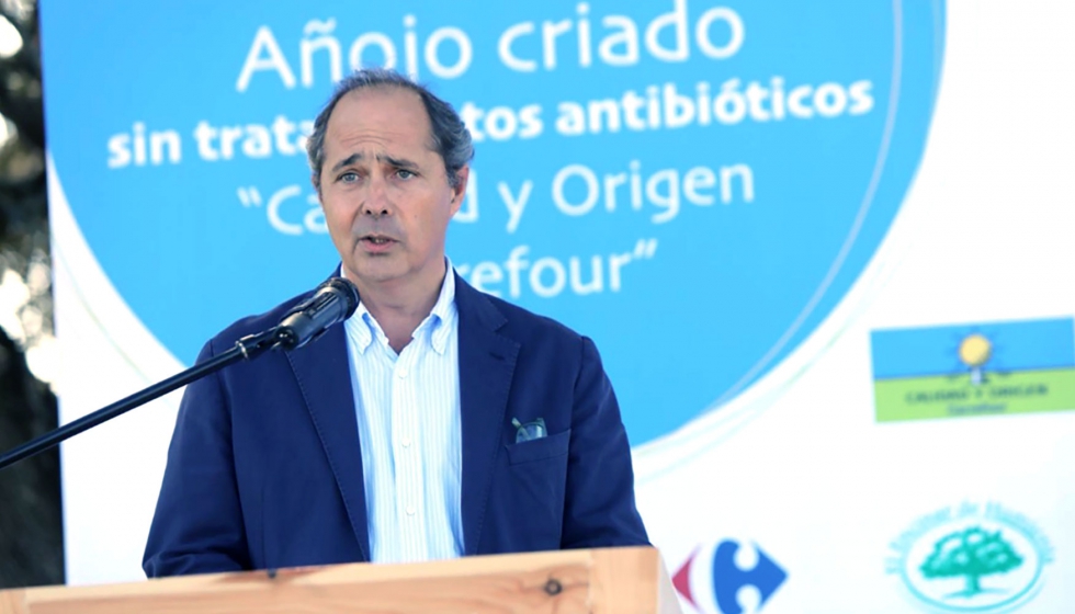 Jorge Ybarra durante la presentacin del aojo criado sin antibiicos de la marca 'Calidad y Origen'