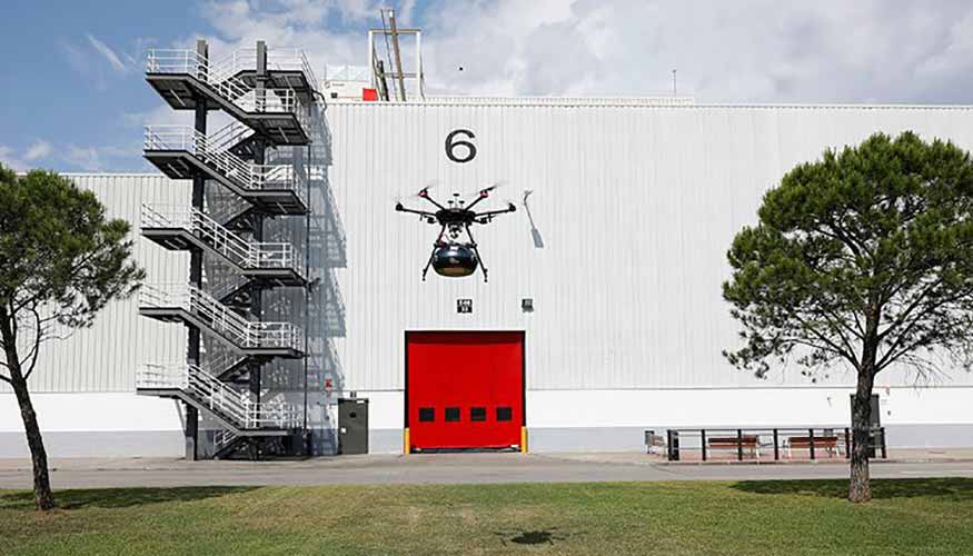 El suministro con drones supone una reduccin de emisiones de CO2 respecto al camin y, adems...