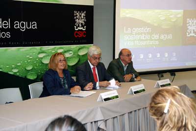Algunos de los ponentes en el acto de inauguracin de la jornada celebrada en la Expo de Zaragoza