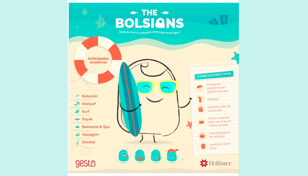 The Bolsions es una infografa elaborada por estomaterapeutas de Gesto que ofrece recomendaciones para animar a los 70...