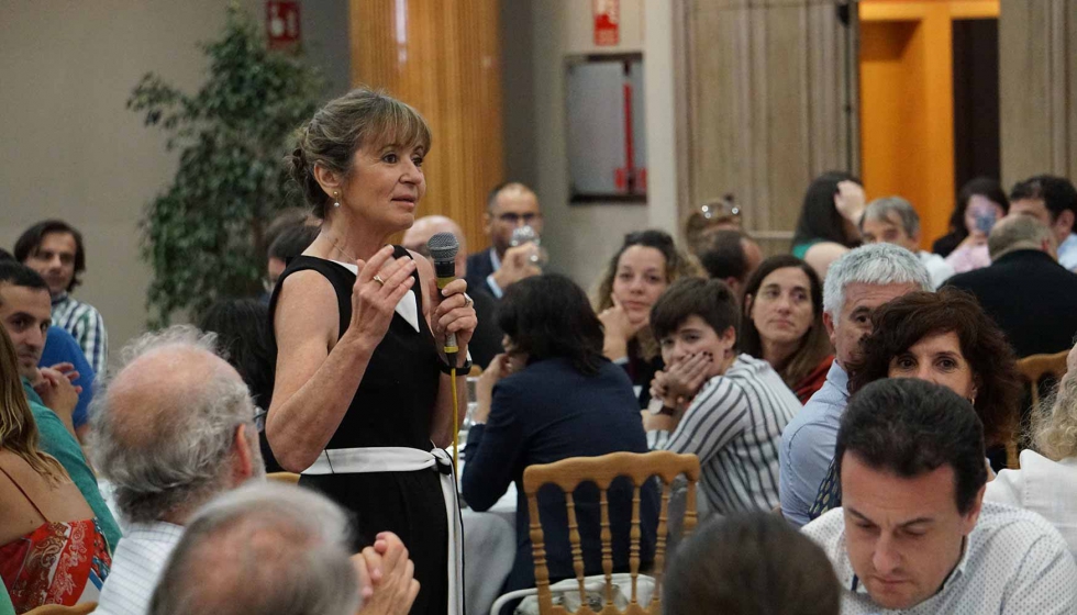 Teresa Busto, Airbus Illescas, durante su discurso tras recoger el Premio Aemac