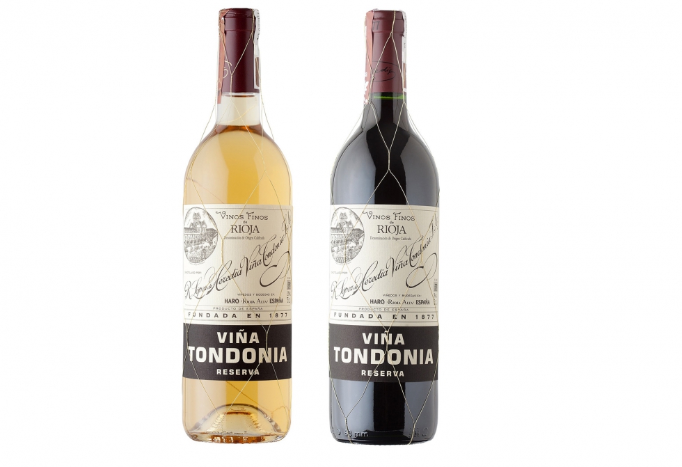Los vinos Via Tondonia Blanco Reserva 2007 y Via Tondonia Tinto Reserva 2007...