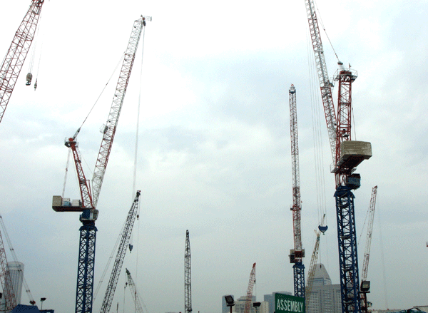 Gras de Comansa en la construccin del casino Marina Bay Sands de Singapur