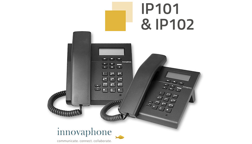 Los modelos IP101 e IP102 se posicionan dentro de la lnea de telfonos IP bsica de innovaphone