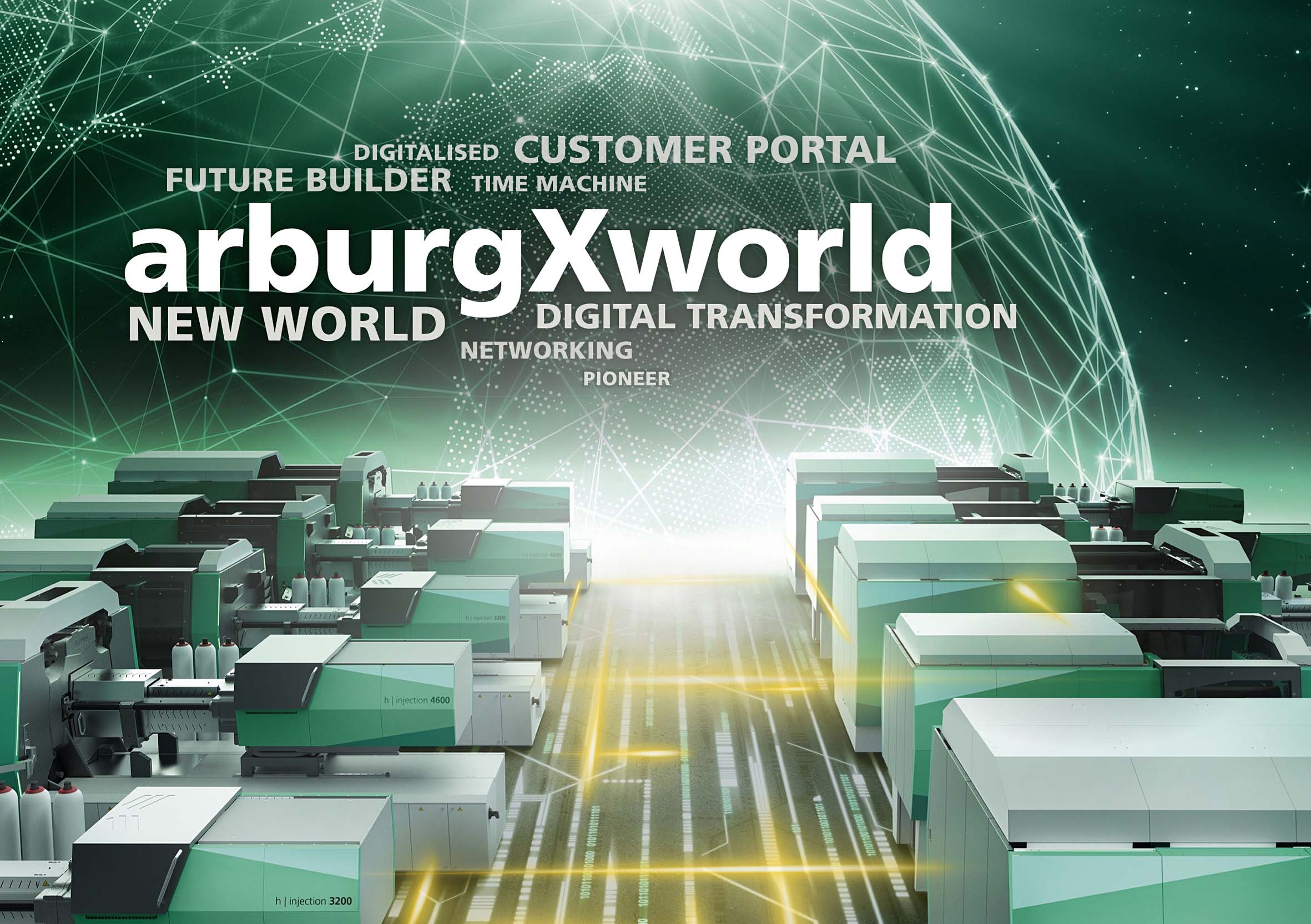 Com o arburgXworld, os visitantes da K 2019 descobriro todo o espectro de produtos e servios digitais...