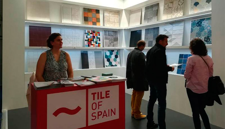 Imagen del stand informativo de Tile of Spain en la edicin de 2018 de Maison&Objet Pars