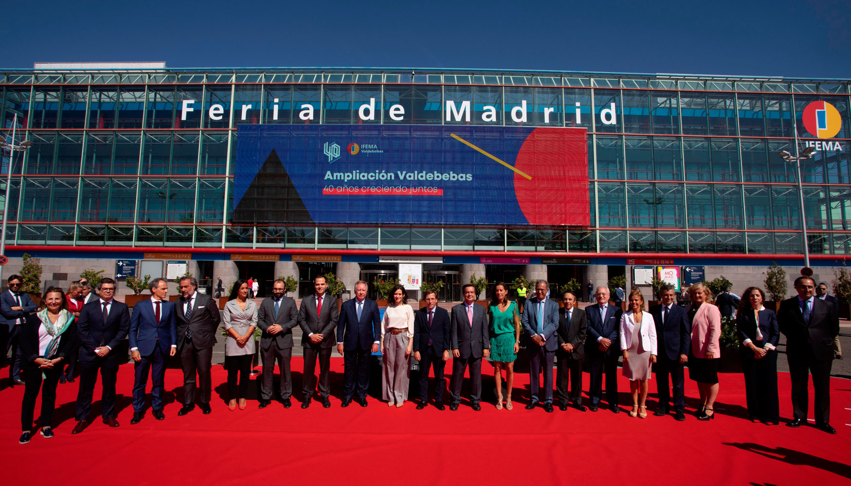 Autoridades presentes en la presentacin del proyecto de ampliacin Ifema Valdebebas e inicio de los actos de celebracin del 40 Aniversario de la...