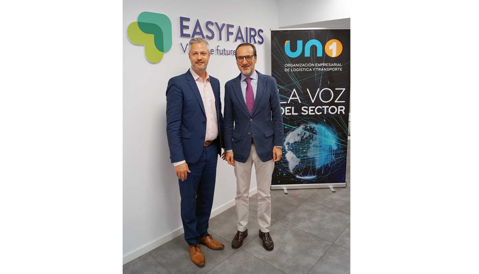 A la izq., Matt Benyon, CEO de Easyfairs UK & Global. A la dcha., Francisco Aranda, presidente de UNO
