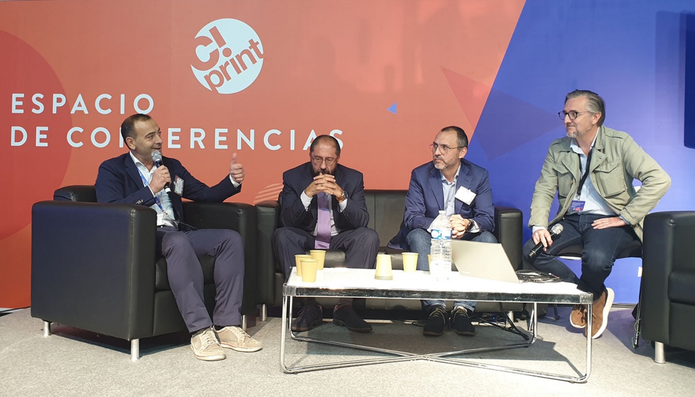 Mesa de debate sobre sostenibilidad de Fespa Espaa en C!Print Madrid 2019