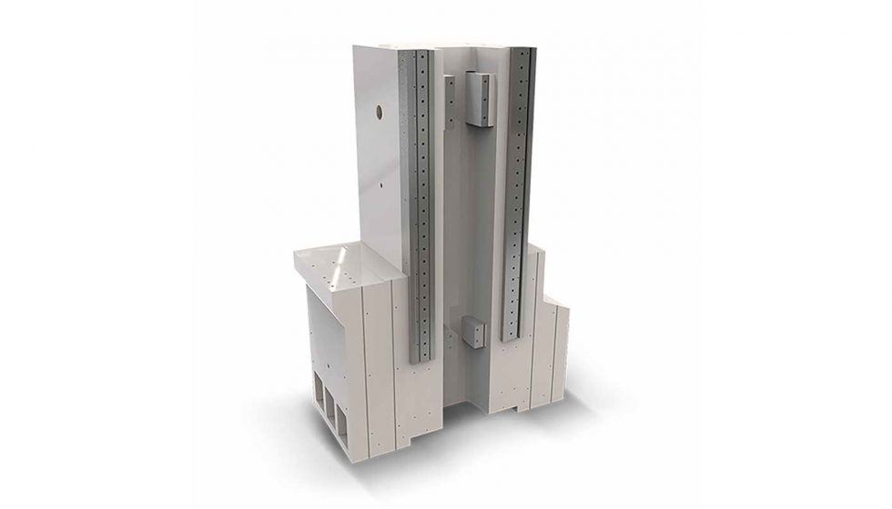 Columna de Rottler Yonghua fabricada en mineral casting. Foto: EMH Machinery