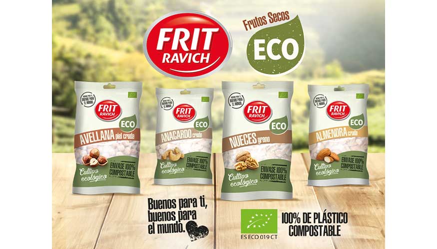 La firma Frit Ravich ha resultado ganadora con el envase 100% compostable para contener sus frutos secos de cultivo ecolgico...