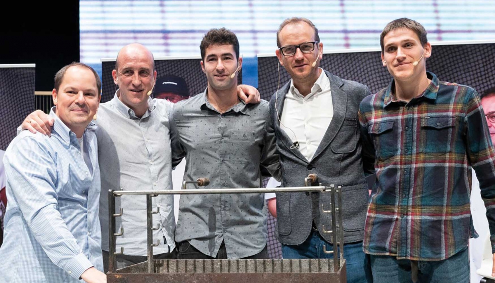 De izq. a dcha.: Enrique Fleischmann, Aitor Arregi, Markel Iribar, Igor Arregi y Gorka Lazkano