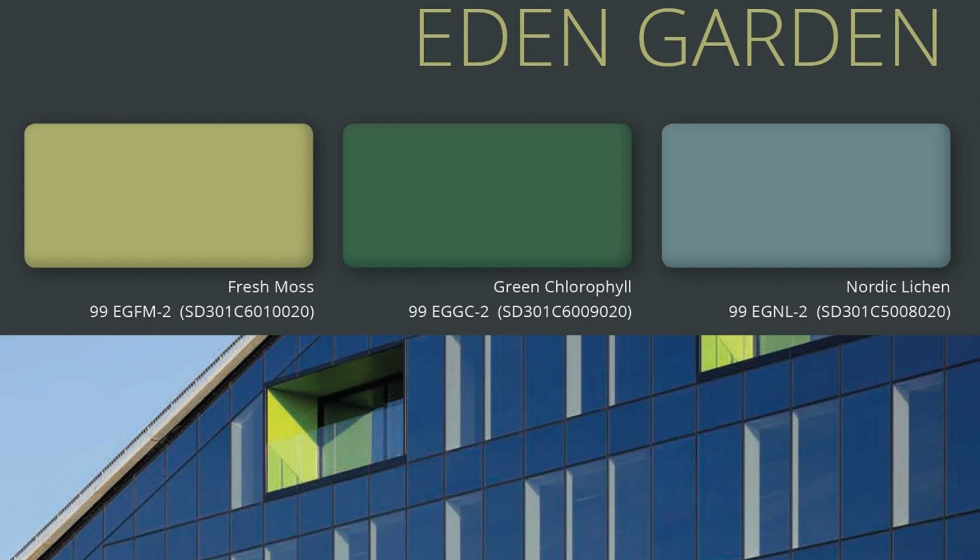 En la seleccin de colores de Eden Garden destacan los colores verdes