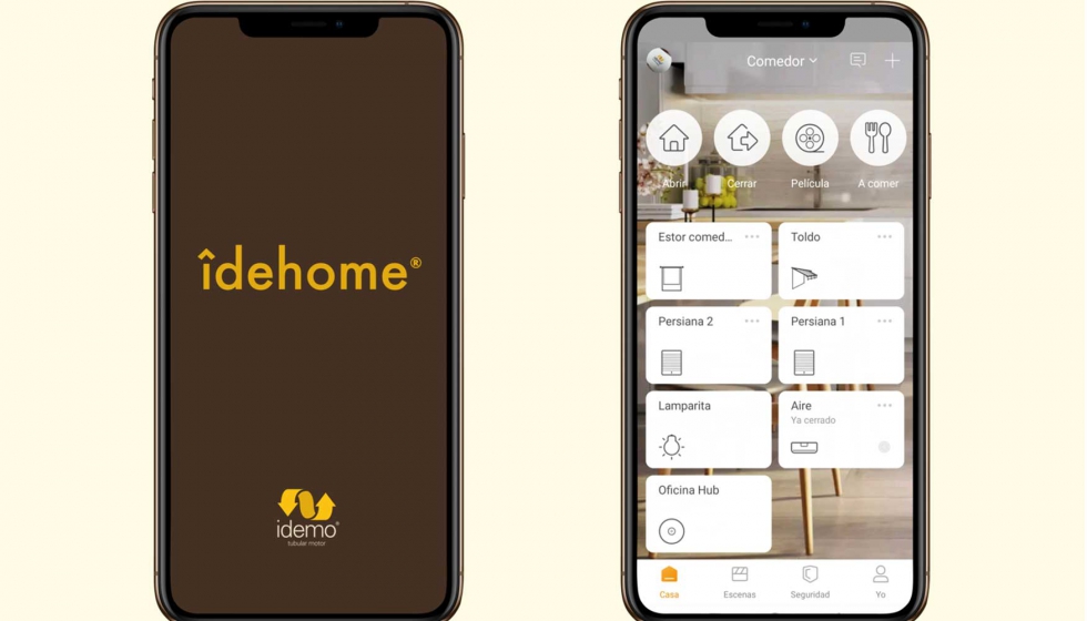 Con la app Idehome se interacta con los dispositivos desde el propio smartphone