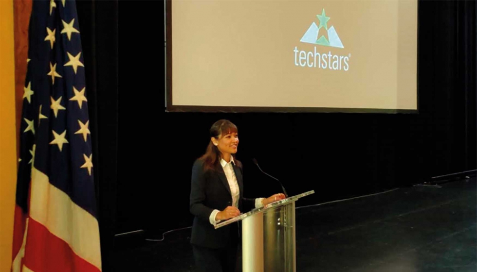 Mariel Diaz, CEO de Triditive, durante su presentacin en el Demo-Day Stanley+ Techstars 2019