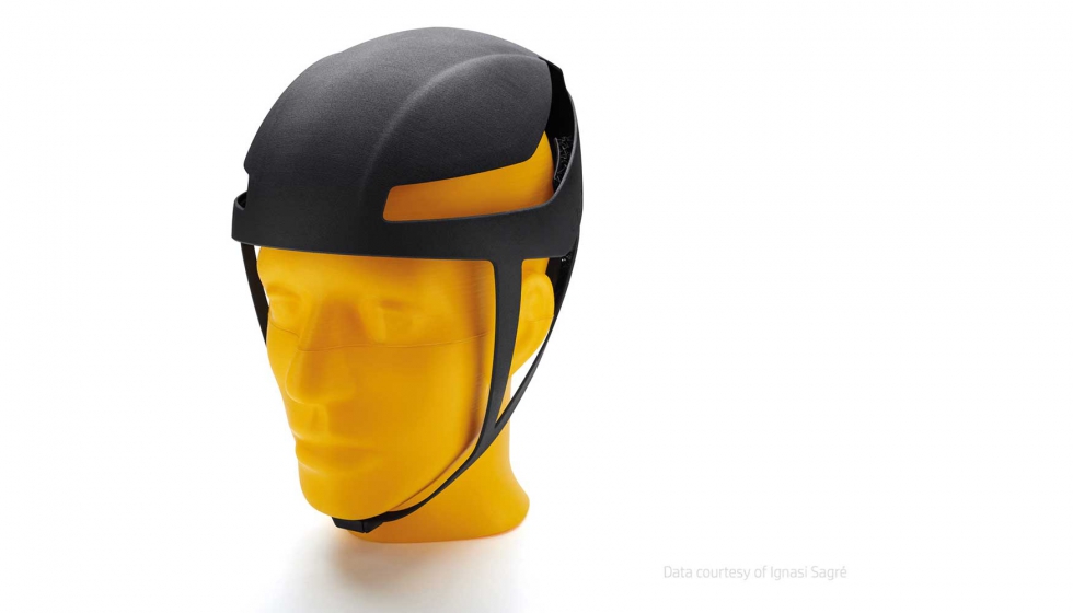 HP Jet Fusion 3D: casco creado en fabricacin aditiva