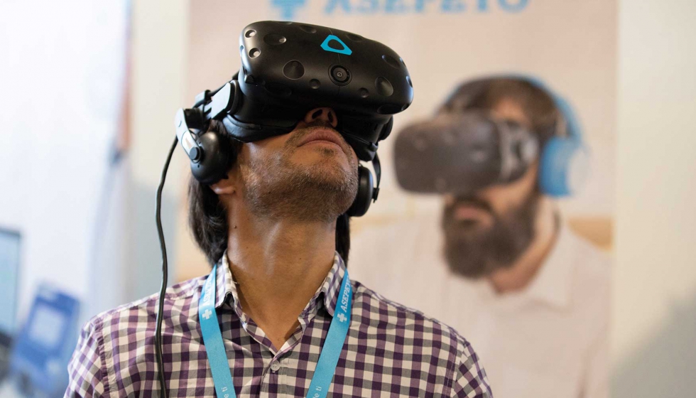 La realidad virtual aplicada a las cadas de altura, una de las tecnologas que pudieron verse en el stand de Asepeyo