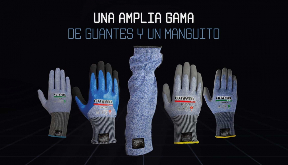 Dentro dela familia Cut & Feel se pueden encontrar cuatro modelos de guantes y un manguito