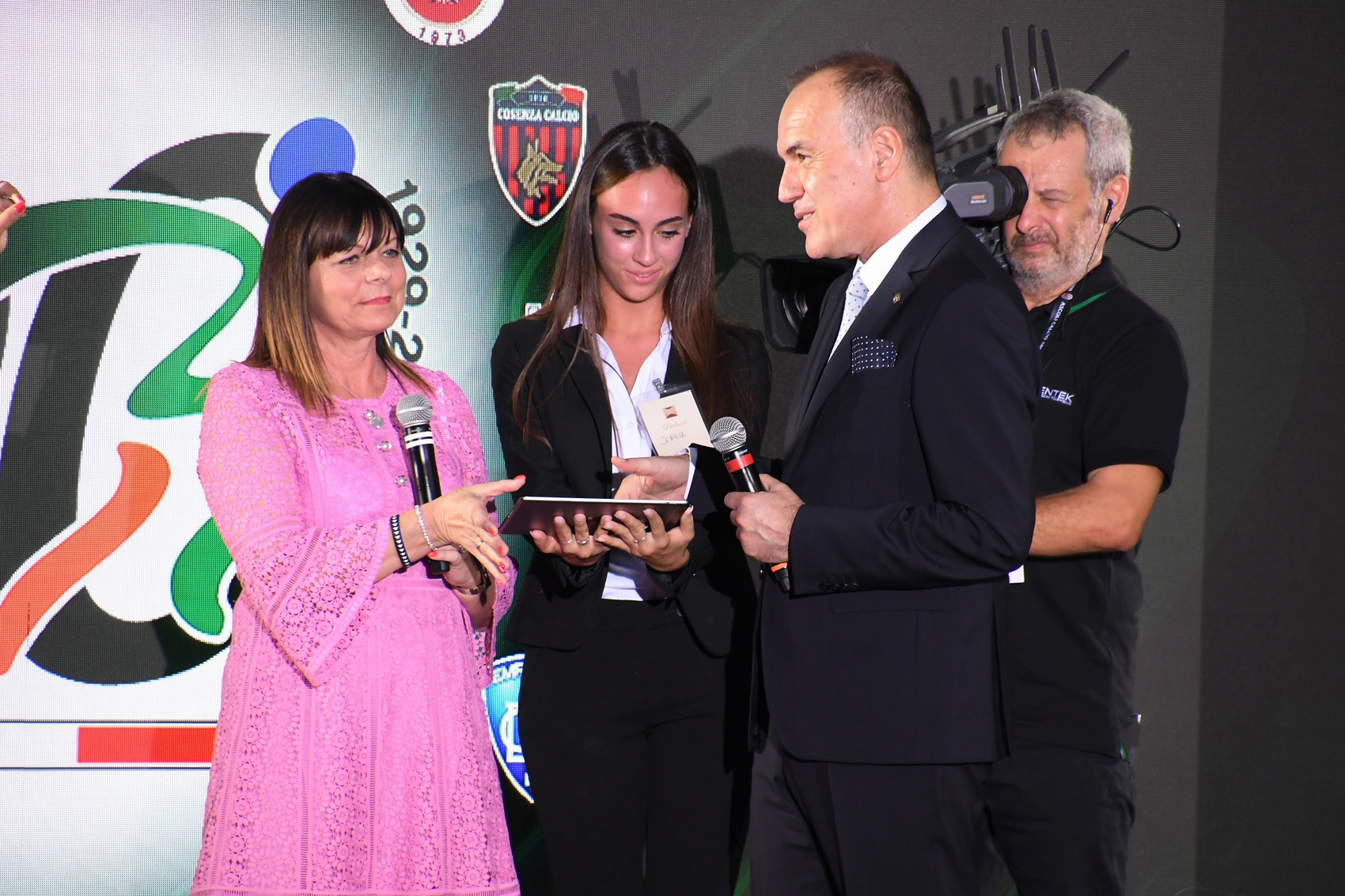 Lucia Salmaso durante la presentacin del patrocinio de la SerieBKT de la temporada 2019-20 en Italia