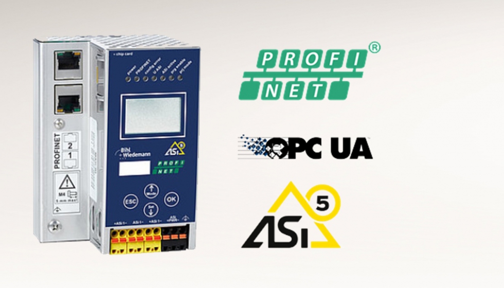 Pasarela ASi-5/ASi-3 24 Voltios PROFINET en acero inoxidable (BWU3847)