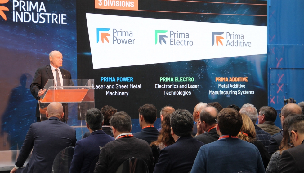 Gianfranco Carbonato, Presidente Ejecutivo de Prima Industrie, durante su discurso en los Innovation Days
