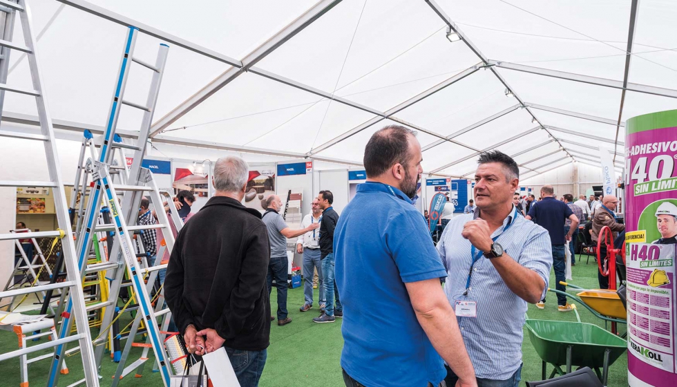 Los materiales de construccin tambin formaban parte de la exposicin de Coarco