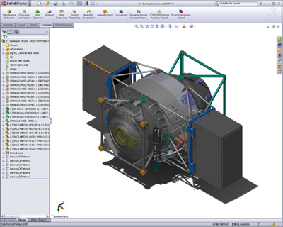 The SpeedPak feature lets you easily work with sets composed of many parts. .