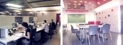 The new offices offer a comfortable work space, meeting and training