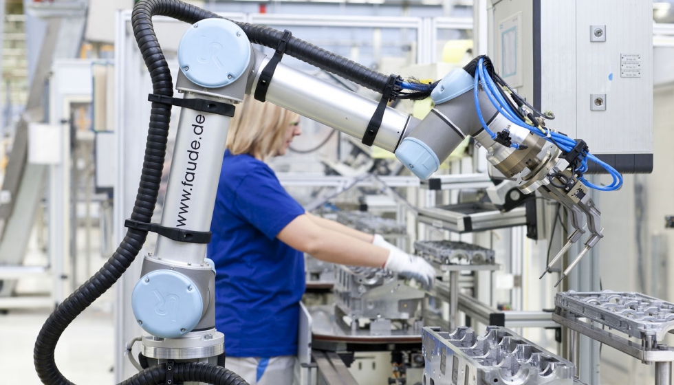 Planta de Volkswagen, donde llevan instalados cientos de robots colaborativos junto al personal de planta
