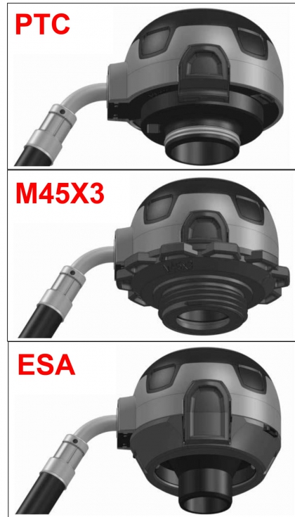 Figura 4: Reguladores MP con diversos conectores a mscara