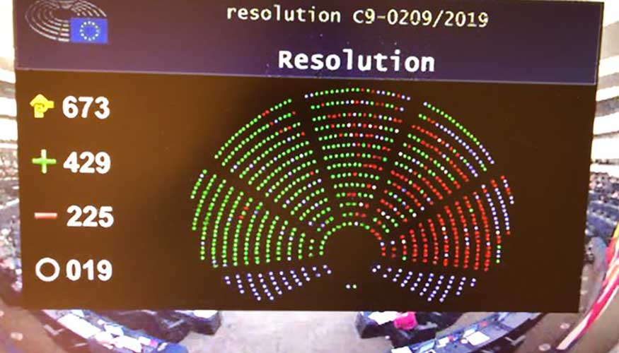 El texto sobre la cumbre del clima de Madrid recibi el apoyo de 430 eurodiputados, 190 votaron en contra y 34 se abstuvieron...