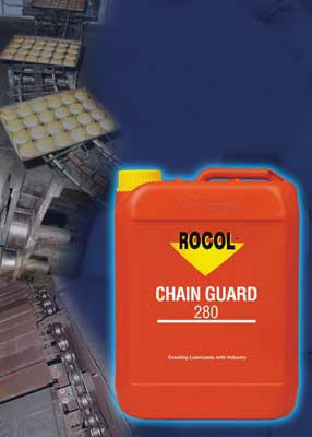 Chainguard 280 es un lubricante para evitar los problemas t�picamente asociados con el mantenimiento de cadenas y cintas transportadoras que operan a...