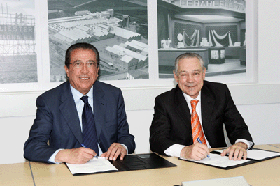 The President of the Silk of Barcelona, Rafael Spanish, and the President of the Foundation Leitat, Eusebi top