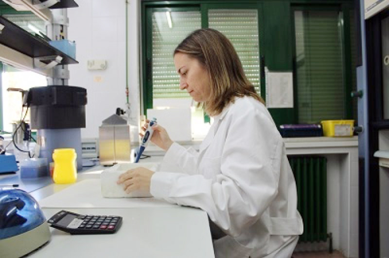 La investigadora Patricia Castro, autora de la investigacin en la UCO, en el laboratorio