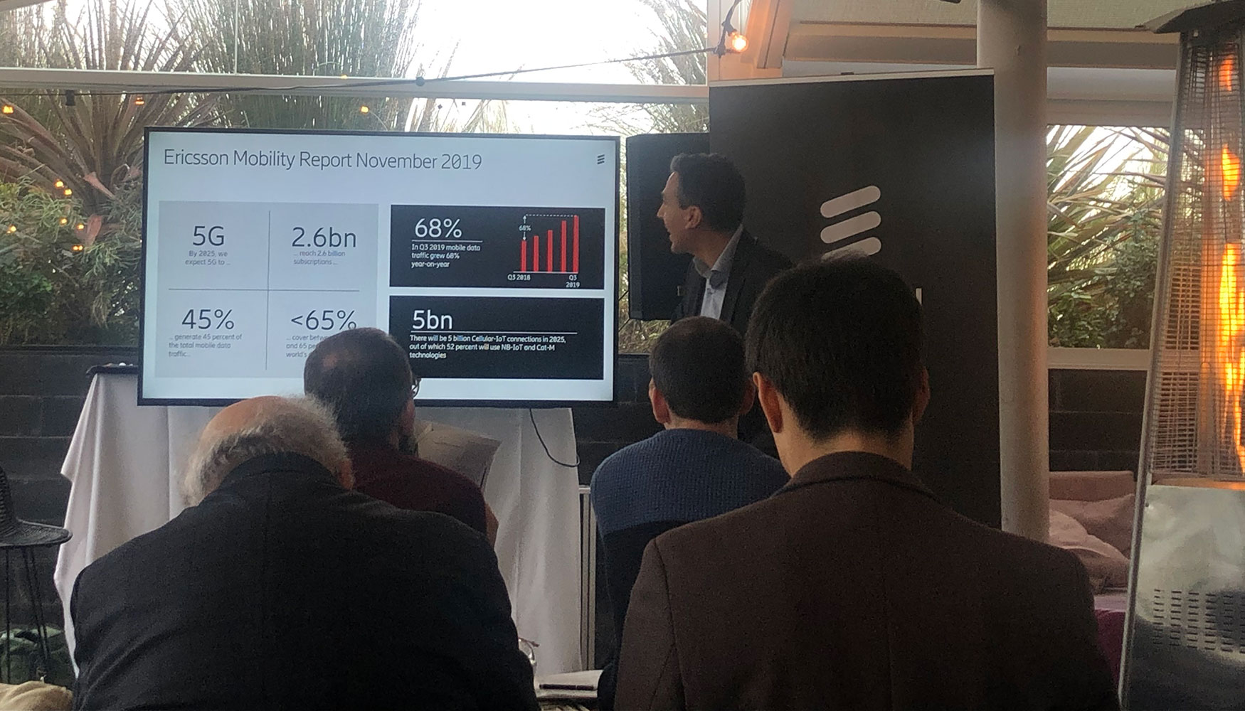 Guillermo Quintana, Radio Solutions Lead de Ericsson Iberia, presentando las conclusiones del informe Ericsson Mobility Report...