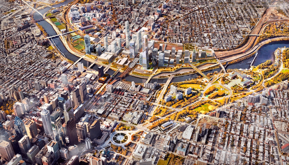 El plan maestro para el distrito de la estacin 30th Street de Filadelfia representa el tipo de desarrollo estratgico que puede conducir a un futuro...
