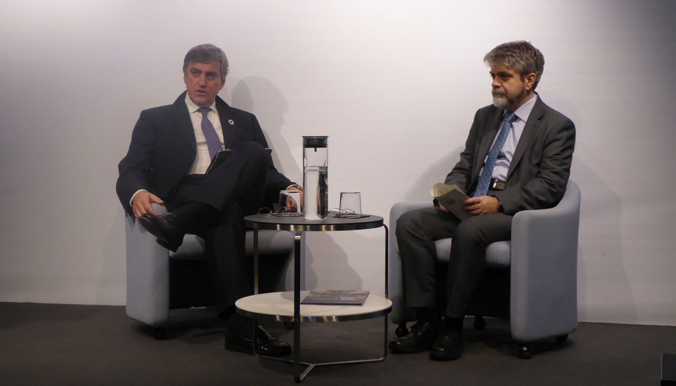 Francisco Diguez, director general del ITeC (izda.), y Josep R...