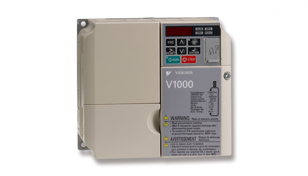 Se utilizan un total de tres unidades de variadores Yaskawa de la serie V1000 para controlar las unidades...