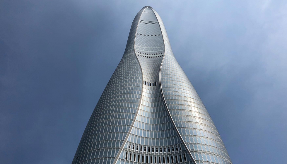 Detalle del rascacielos Centro Financier de Tianjin, diseado por SOM Skidomore, Owings & Merrill LLP. Foto: Inho Rhee