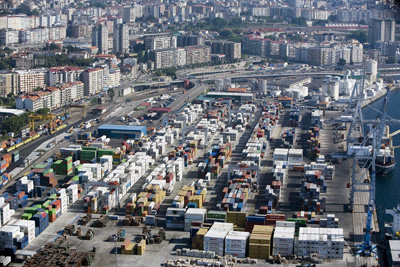 Panormica del puerto de Vigo, cuarto en cifras de exportacin nacional