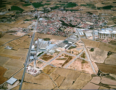 Imagen area de los terrenos del sector industrial de 'La Torre' en Agramunt (Lleida)
