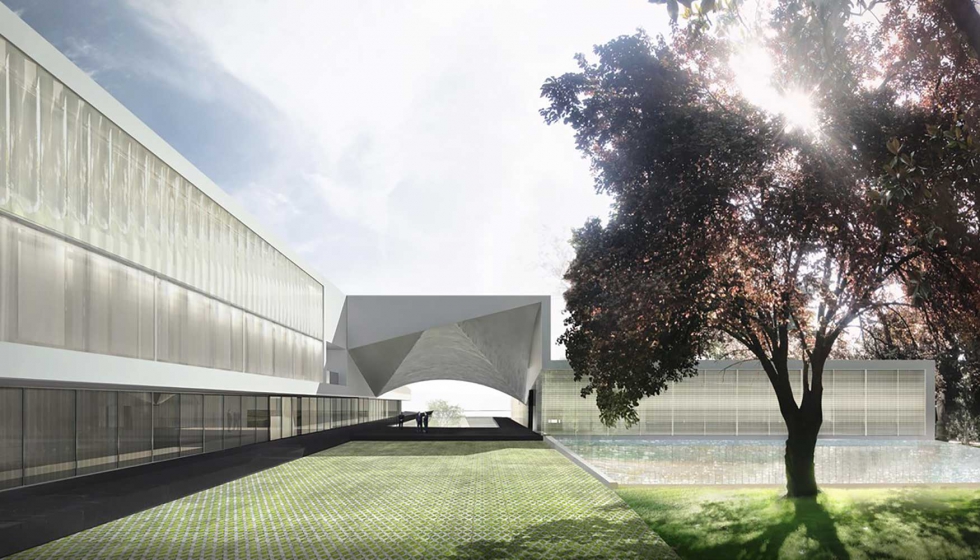 La participacin de Garcia Faura en el campus IESE de Madrid se concreta en 1.700 m2 de muro cortina y otros 1...