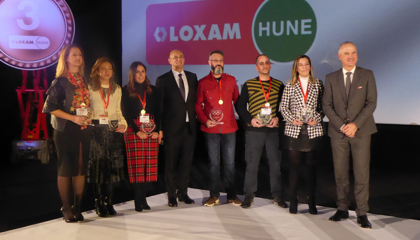 Galardonados en los premios internos de LoxamHune