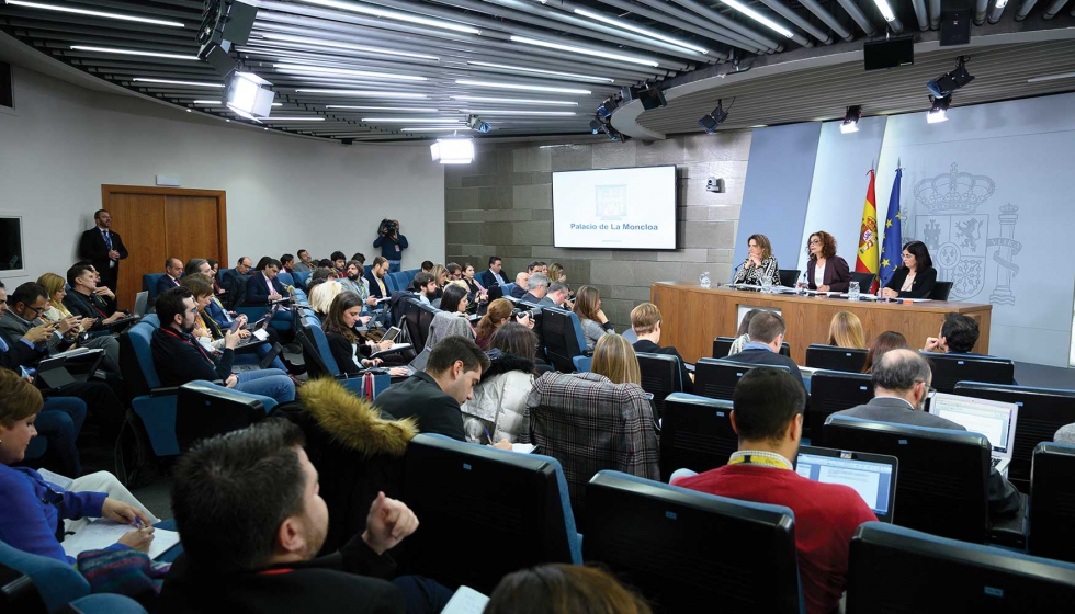 Imagen de la rueda de prensa posterior a la reunin del Consejo de Ministros. Foto: Pool Moncloa/Borja Puig de la Bellacasa...