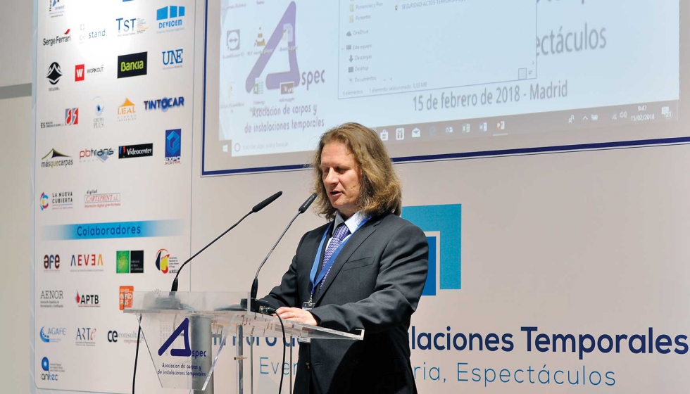   Eduardo Martn, presidente de Aspec, durante el foro de Aspec en 2018