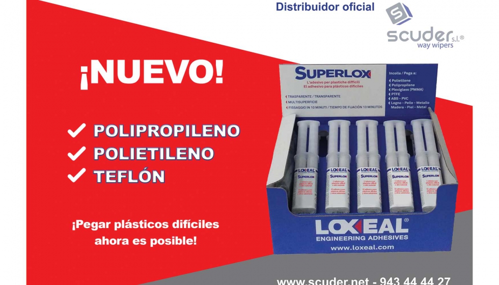 Adhesivo bicomponente SUPERLOX - Especial plásticos dificiles